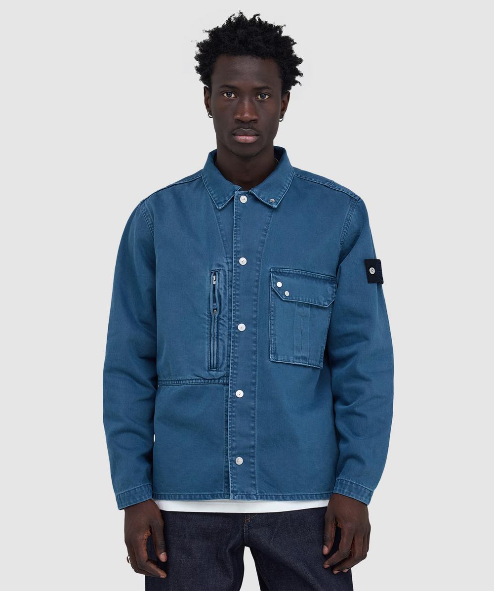 Stone Island Denim Research Light Indigo Denim Jacket (Indigo - L) - Size L, Male