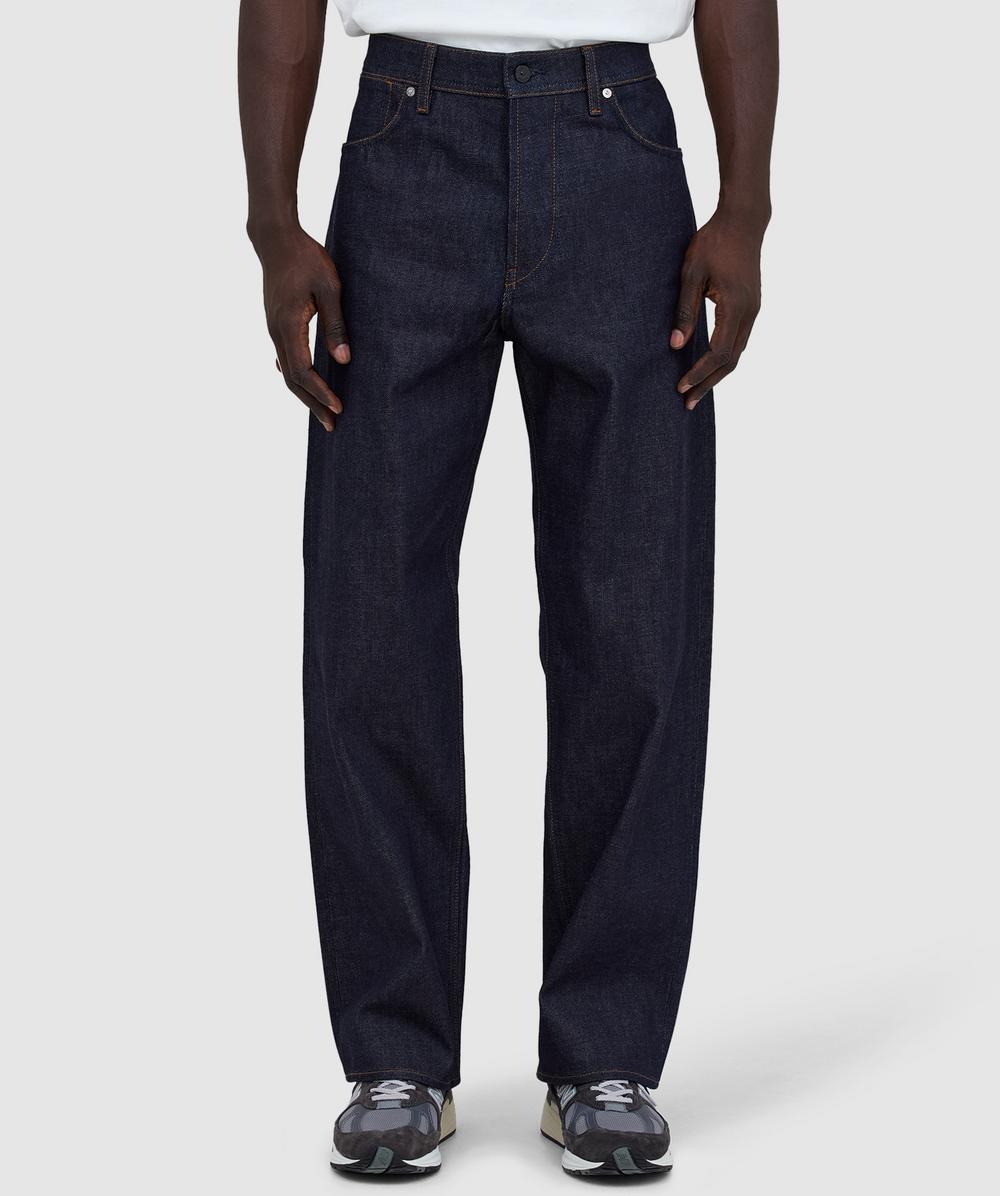 Stone Island Denim Research Indigo denim-raw loose fit five pocket