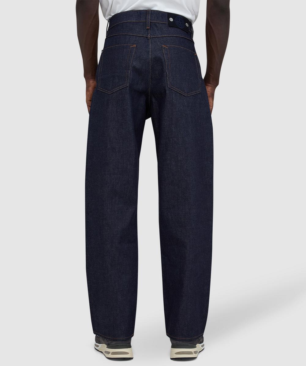 Stone Island Denim Research Indigo denim-raw loose fit five pocket