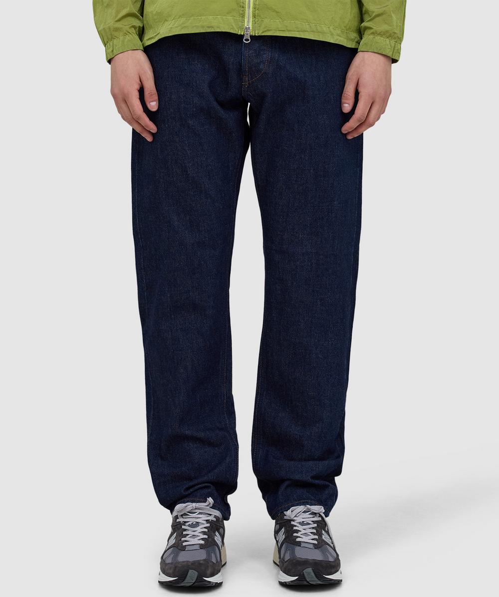 Stone Island Men's Blue Denim Research Indigo Denim-Rinsed Regular Straight Fit Jean ( Rinse - 34) - Size 34