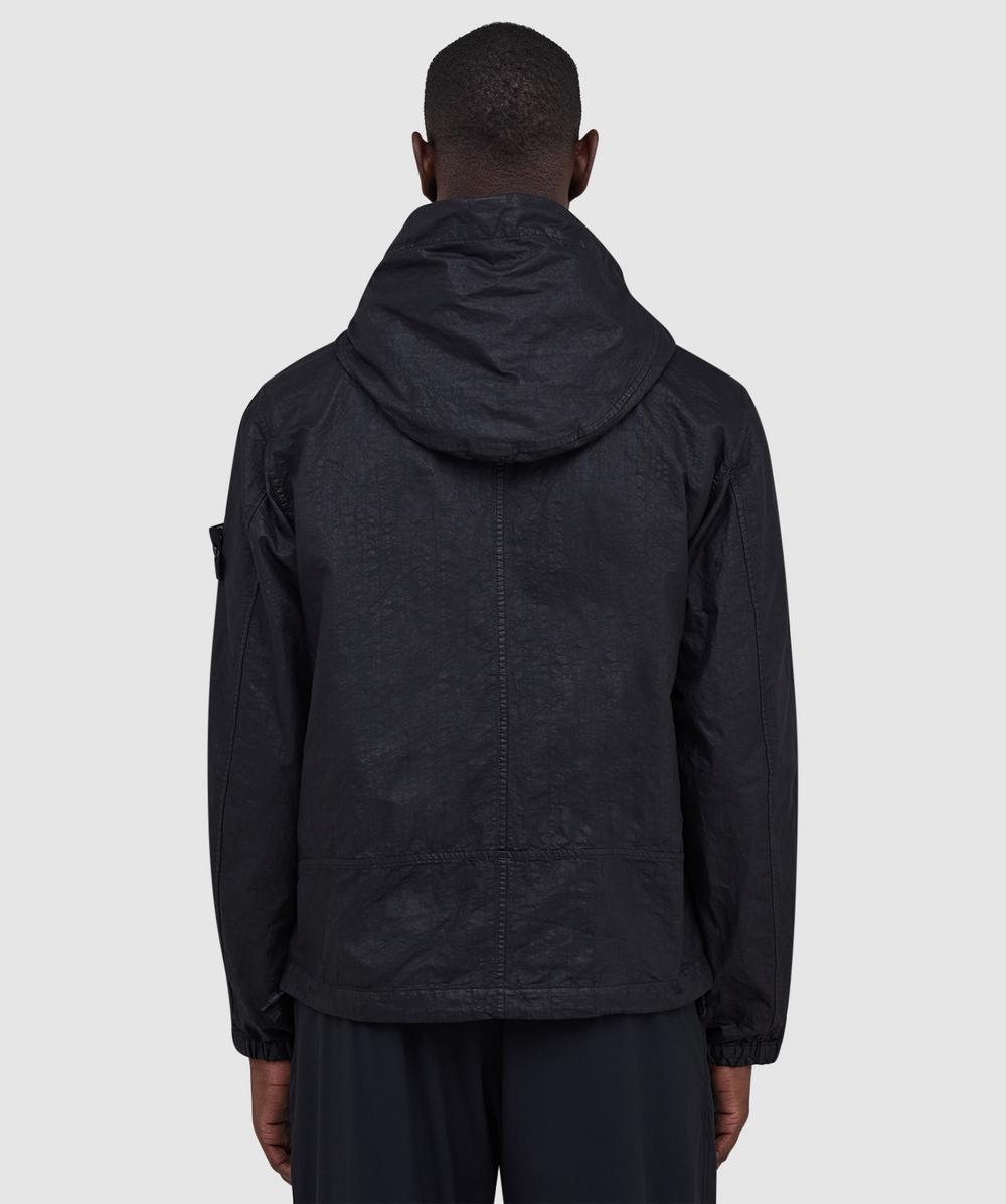 Stone Island Organic look Panama-TC garment dyed jacket | BLACK