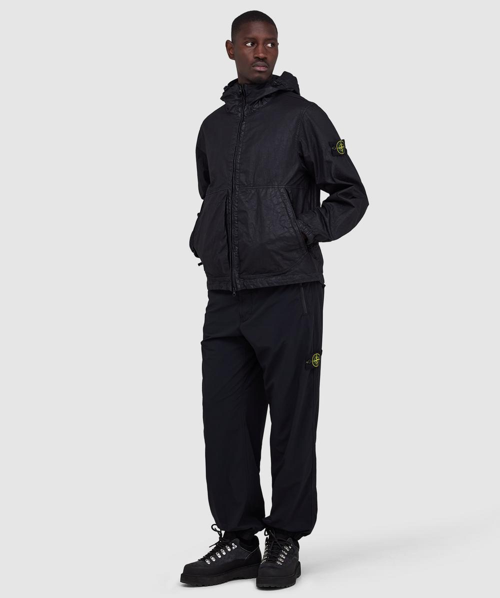 Stone Island Organic look Panama-TC garment dyed jacket | BLACK