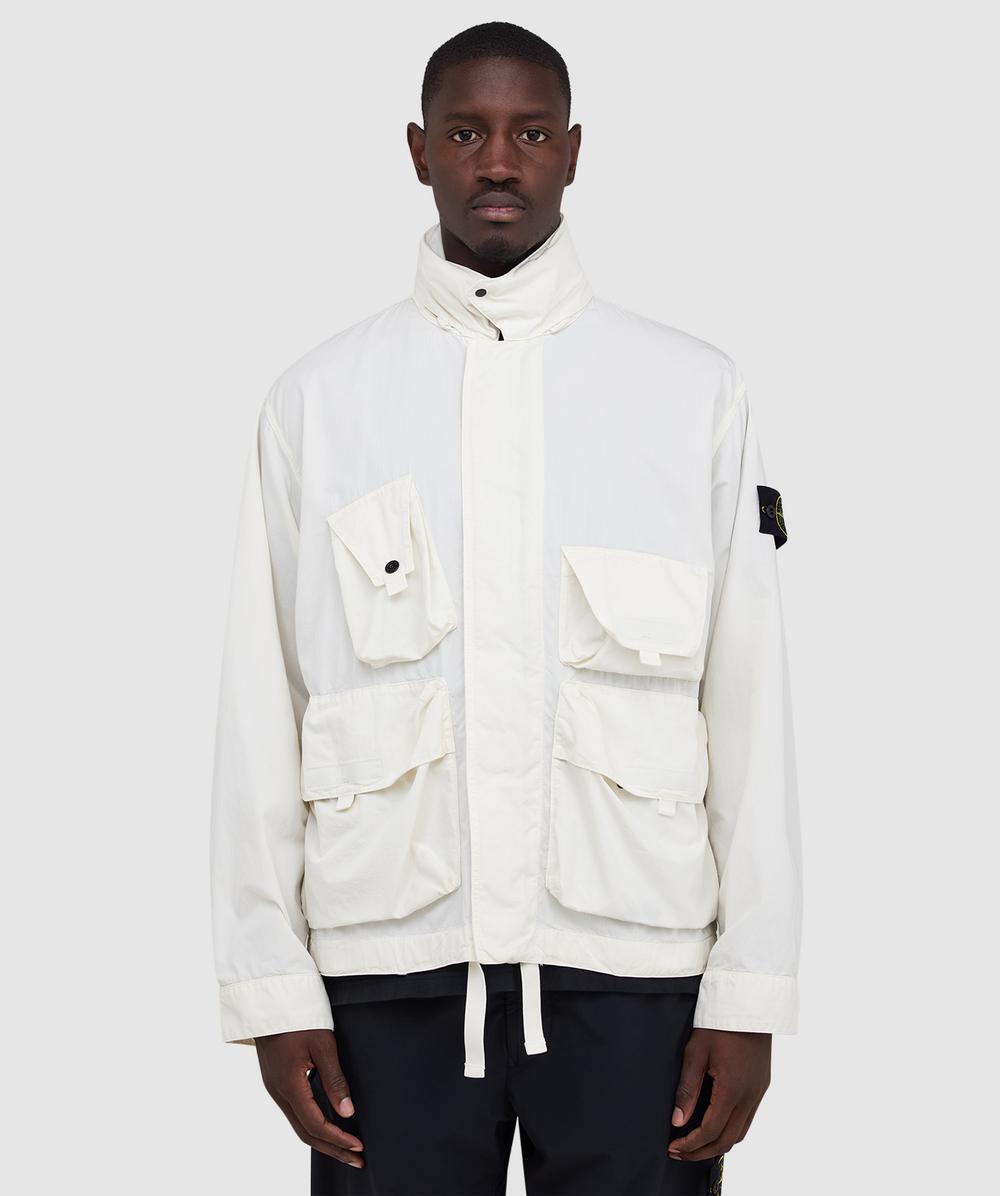 Stone Island Cotton nylon micro ripstop garment dyed jacket