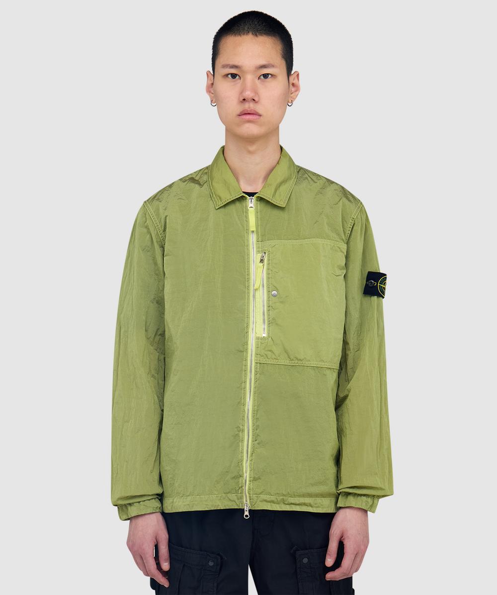 Stone Island Men's Yellow Nylon Metalineconyl Dyed Shirt (Lemon - M) - Size M