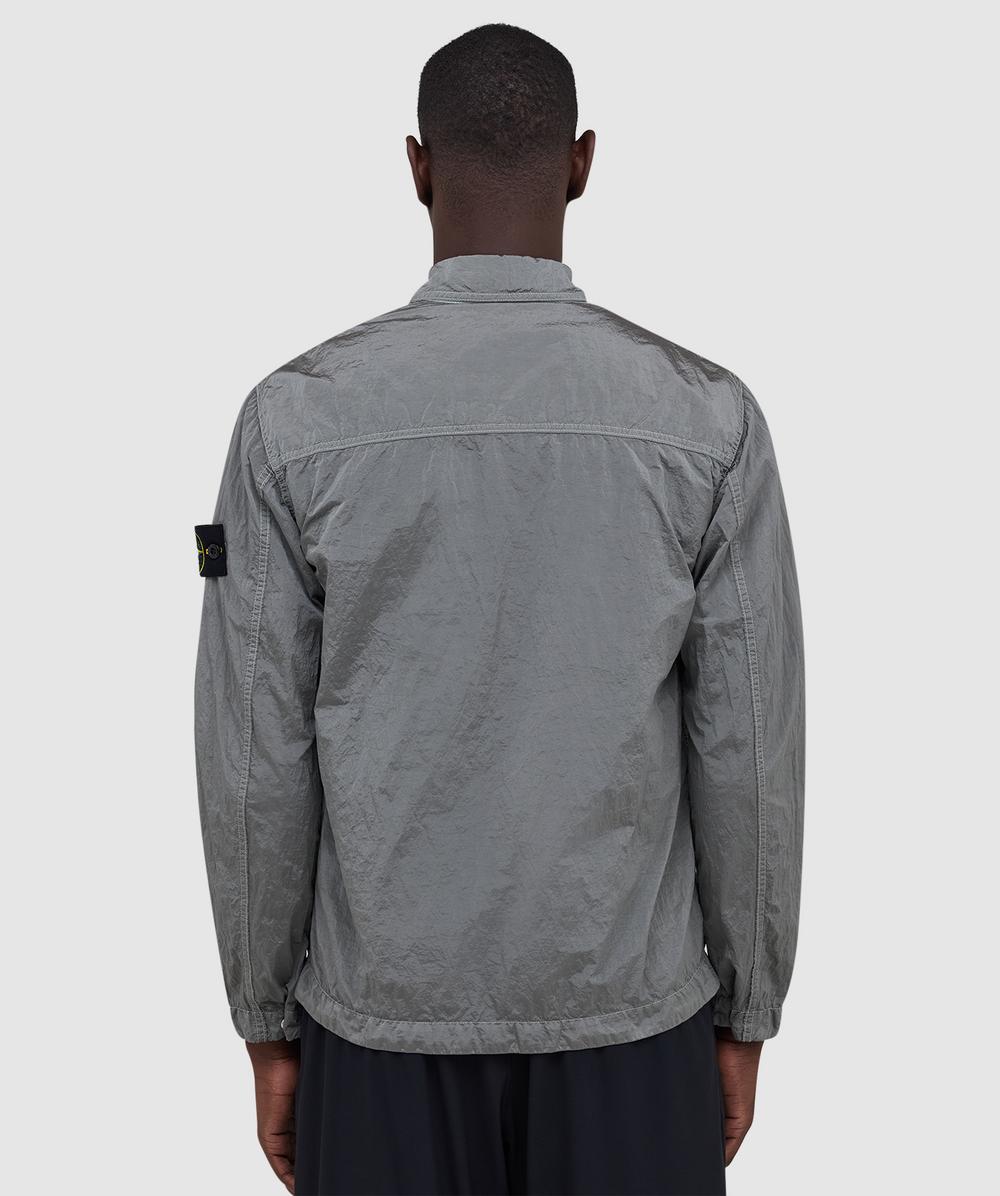 Stone Island Nylon metalineconyl dyed shirt | PEARL GREY | SEVENSTORE