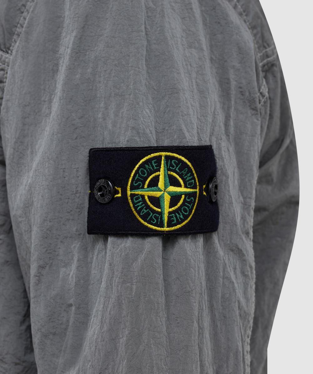 Stone Island Nylon metalineconyl dyed shirt | PEARL GREY | SEVENSTORE