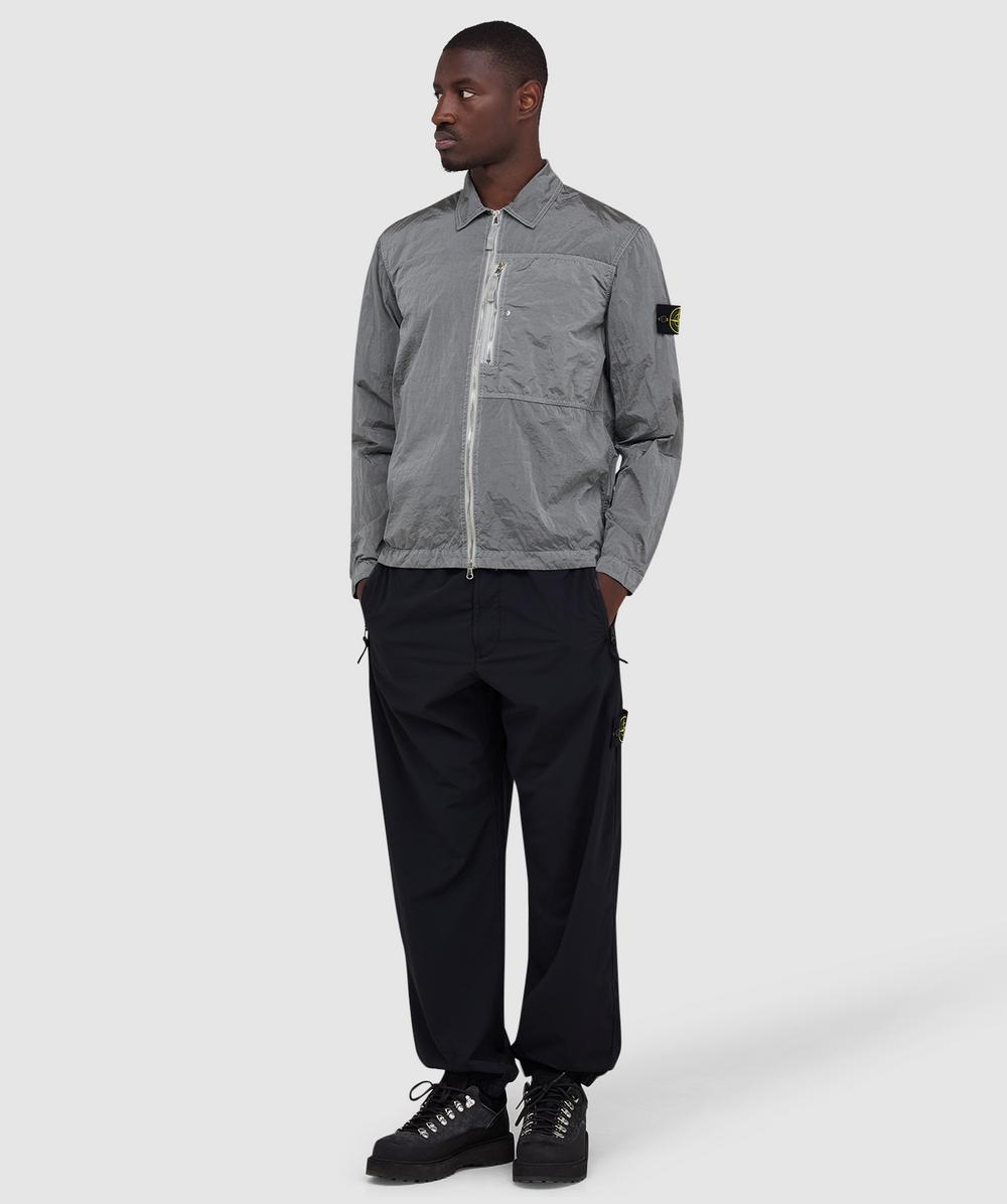 Stone Island Nylon metalineconyl dyed shirt | PEARL GREY | SEVENSTORE