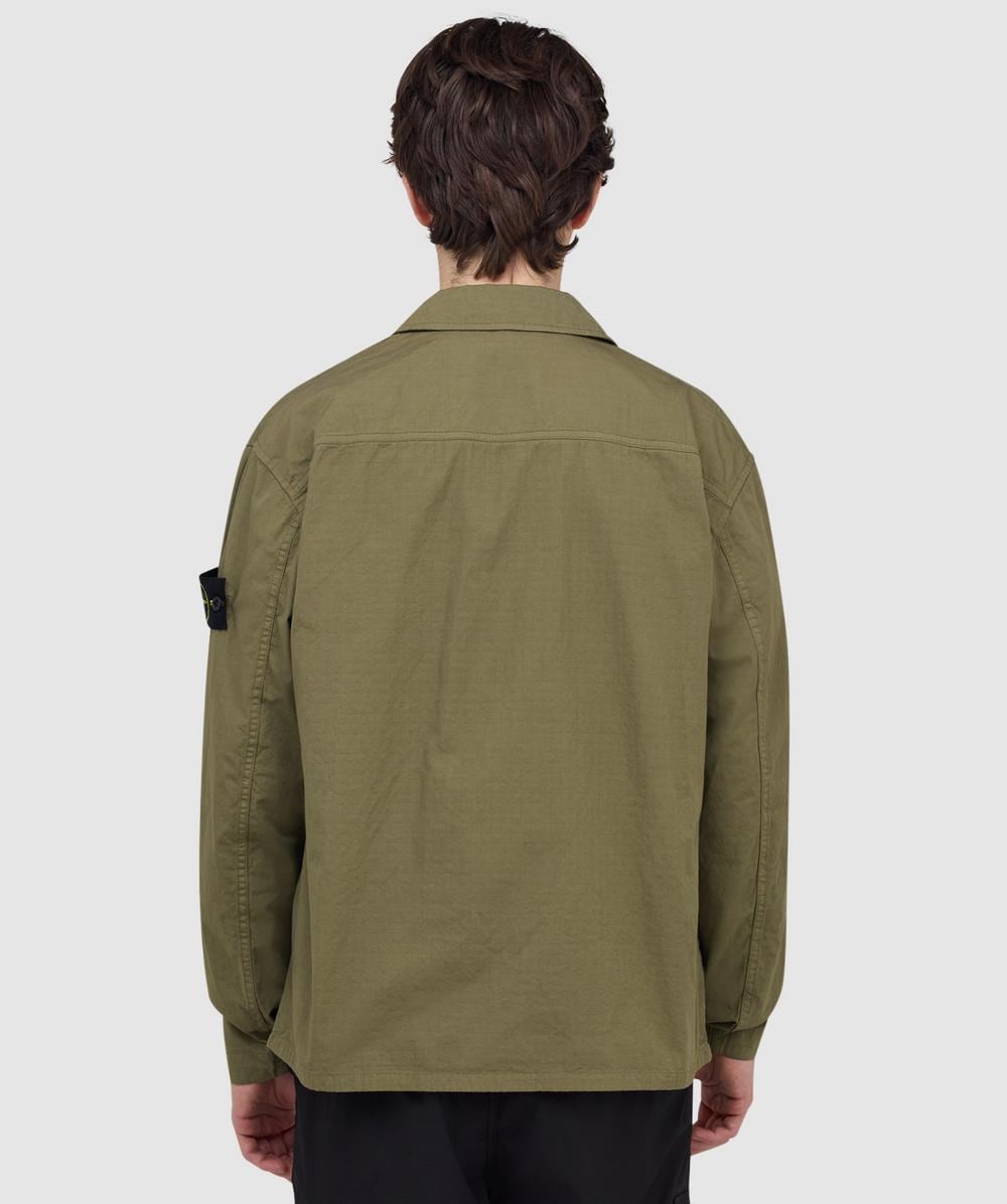 Stone Island Mercerised ripstop overshirt | MILITARY GREEN