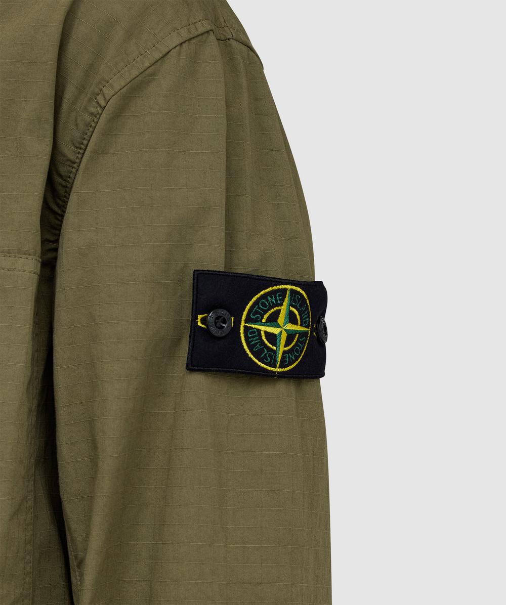 Stone Island Mercerised ripstop overshirt | MILITARY GREEN