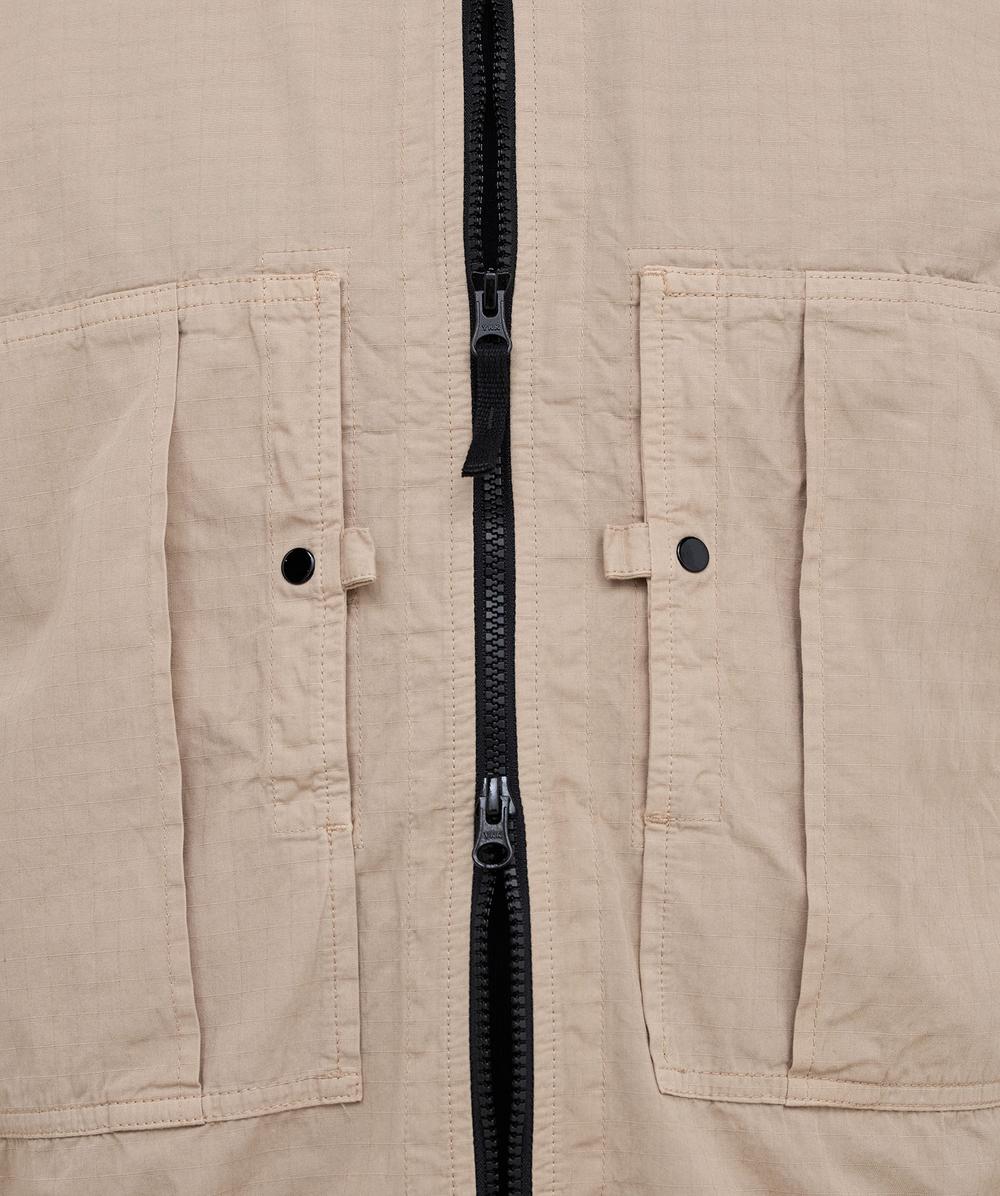 Stone Island Mercerised ripstop overshirt | DESERT | SEVENSTORE