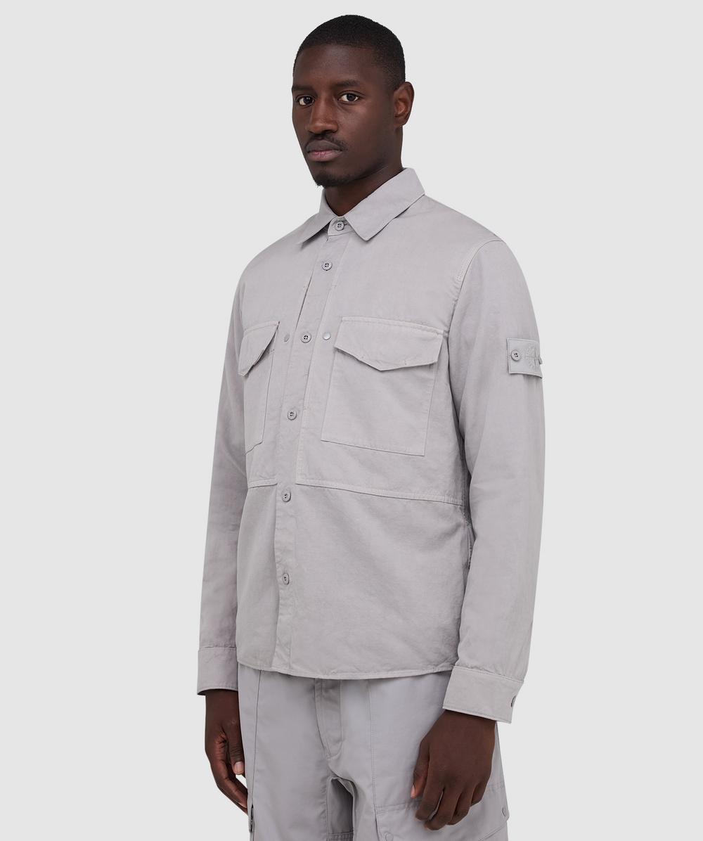 Stone Island Cotton linen canvas ghost shirt | DUST | SEVENSTORE