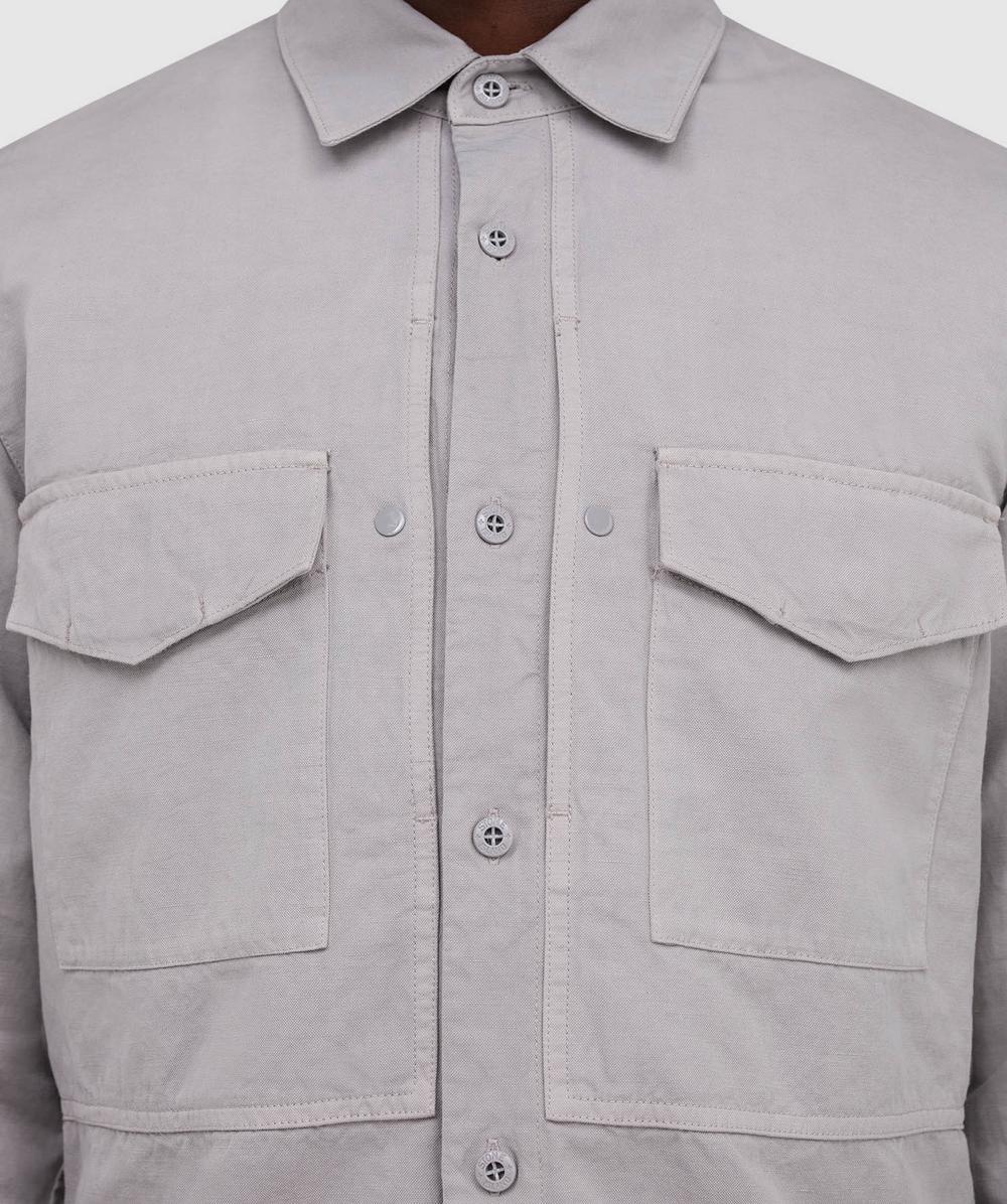 Stone Island Cotton linen canvas ghost shirt | DUST | SEVENSTORE