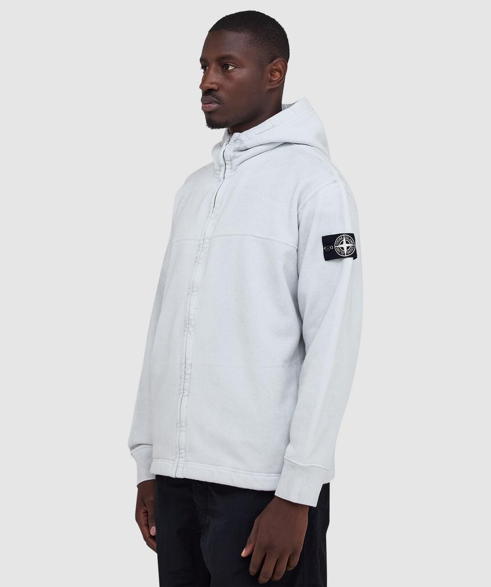 トップス Stone  Organi CottonFleece Hoodie Stone Island Organic cotton fleece reflective lamination hoodie