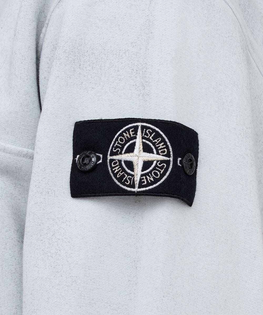 Stone Island Organic cotton fleece reflective lamination hoodie