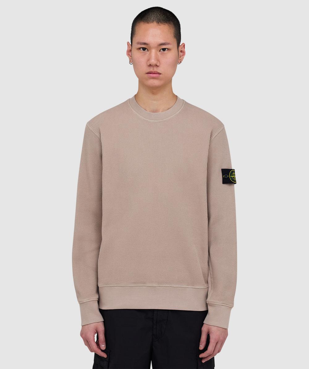 Stone Island Organic cotton waffle fleece sweatshirt | DESERT