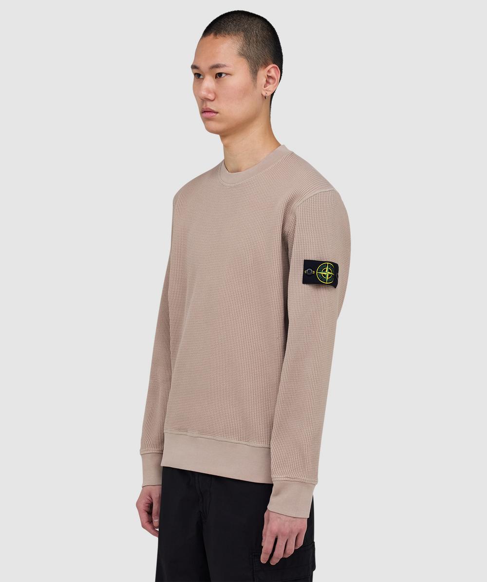 Stone Island Organic cotton waffle fleece sweatshirt | DESERT