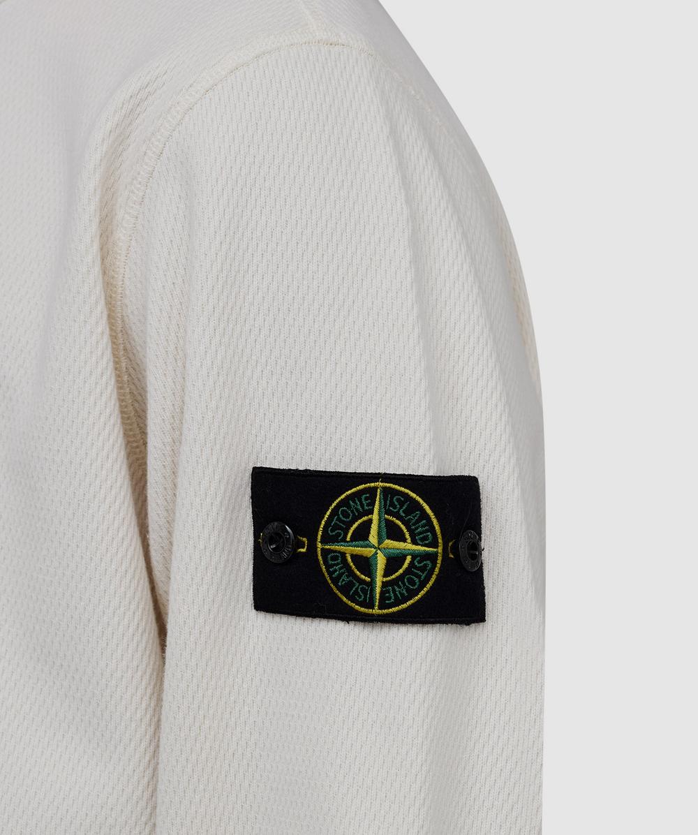 Stone Island Mesh stitch fleece sweatshirt | IVORY | SEVENSTORE