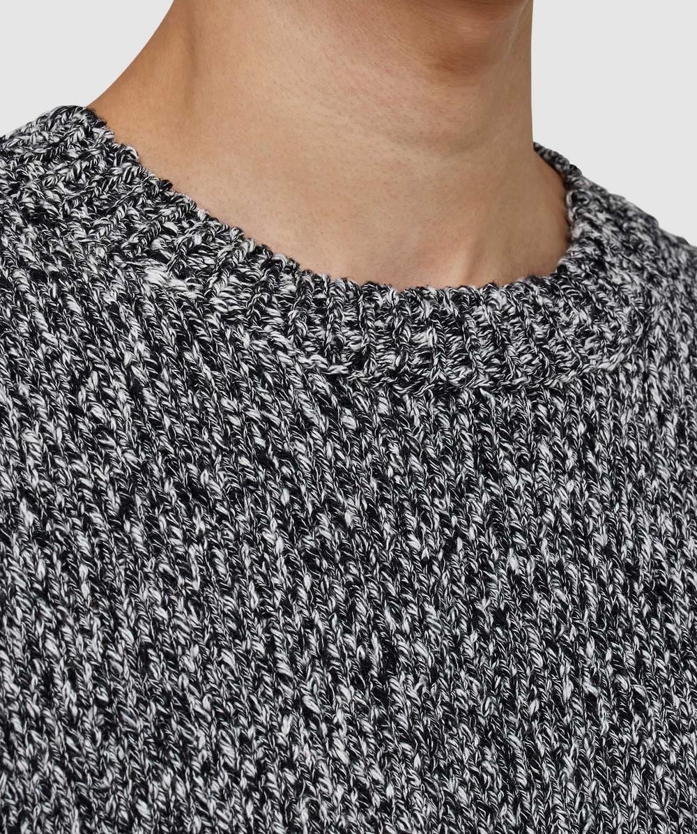 Stone Island Speckled cotton crewneck jumper | BLACK MELANGE