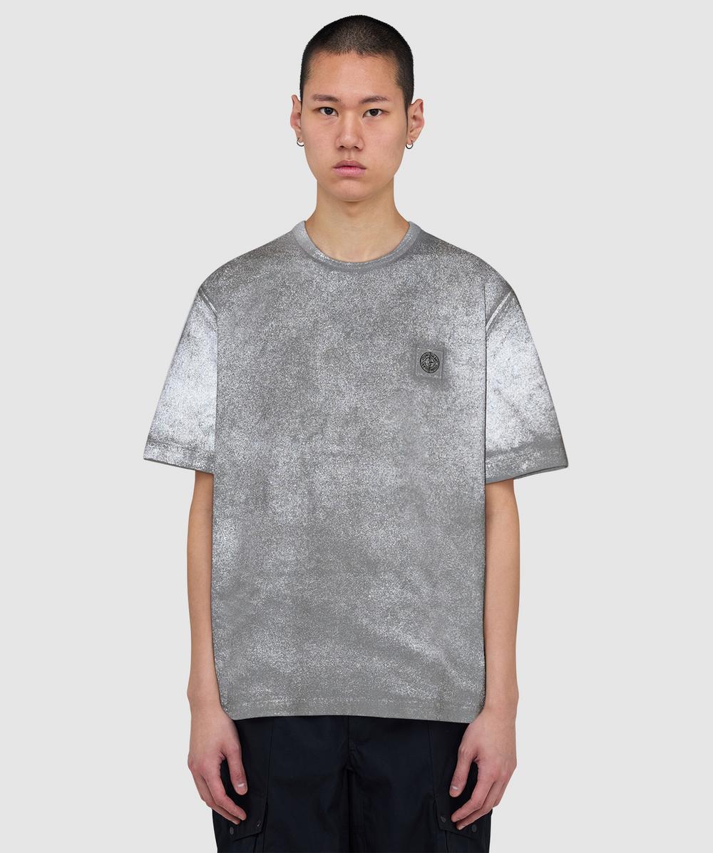 Stone Island Combed reflective lamination t-shirt | SKY BLUE