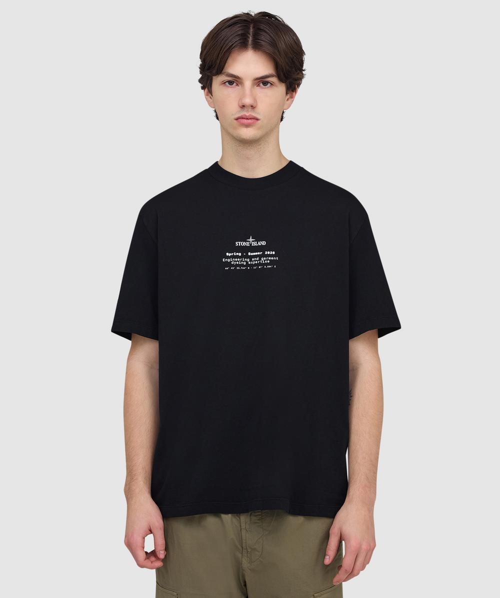 STONE  ブラック Tシャツ Stone Island Stone print t-shirt | BLACK | SEVENSTORE