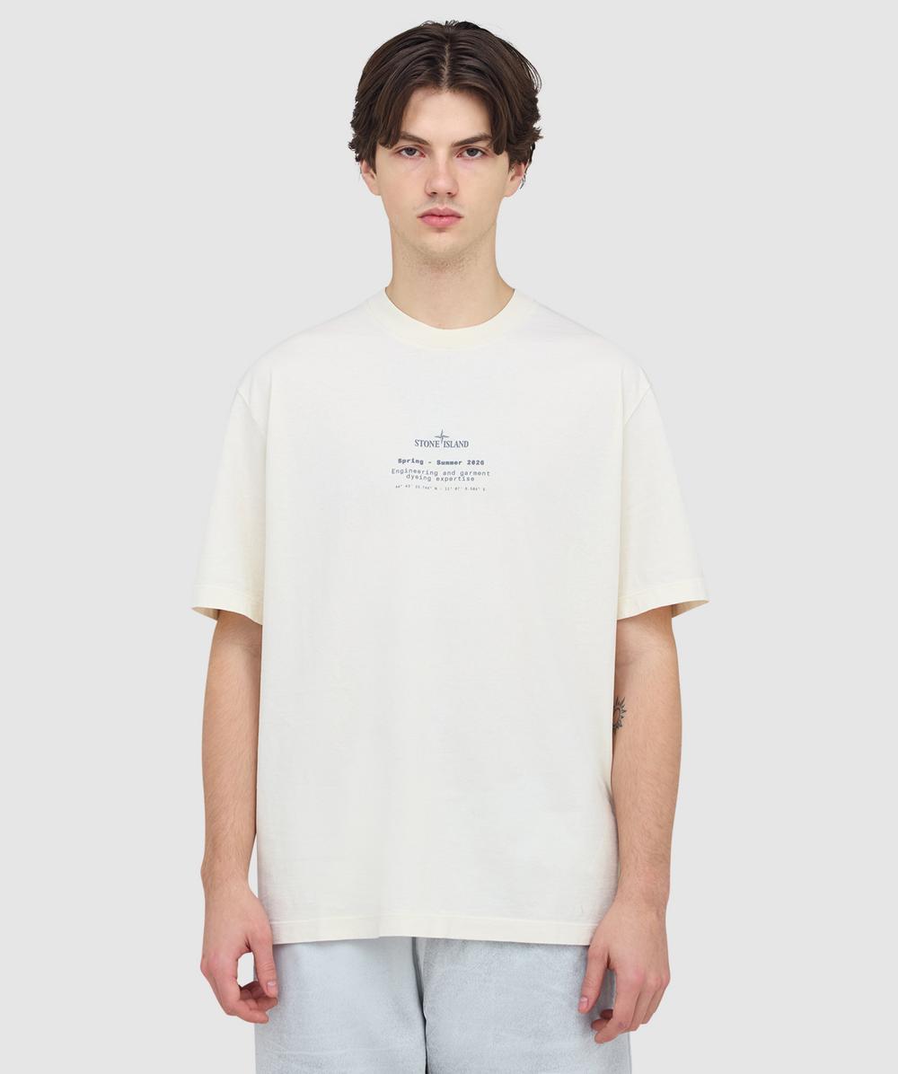 STONE  Tシャツ ホワイト XXL Stone Island Stone print t-shirt | IVORY | SEVENSTORE