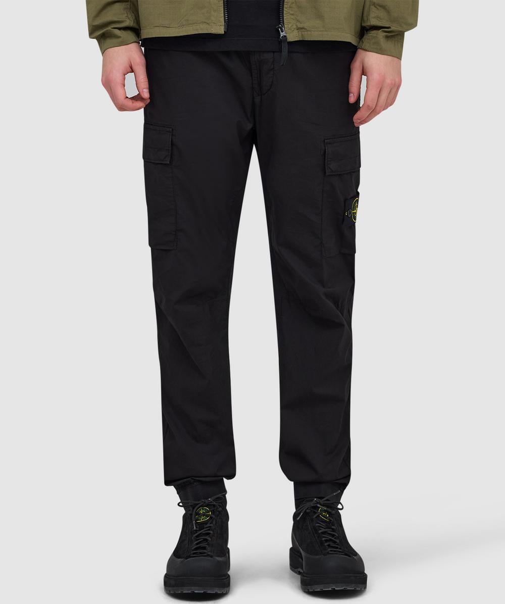 Stone Island Stretch tela 'paracdute' pant | BLACK | SEVENSTORE