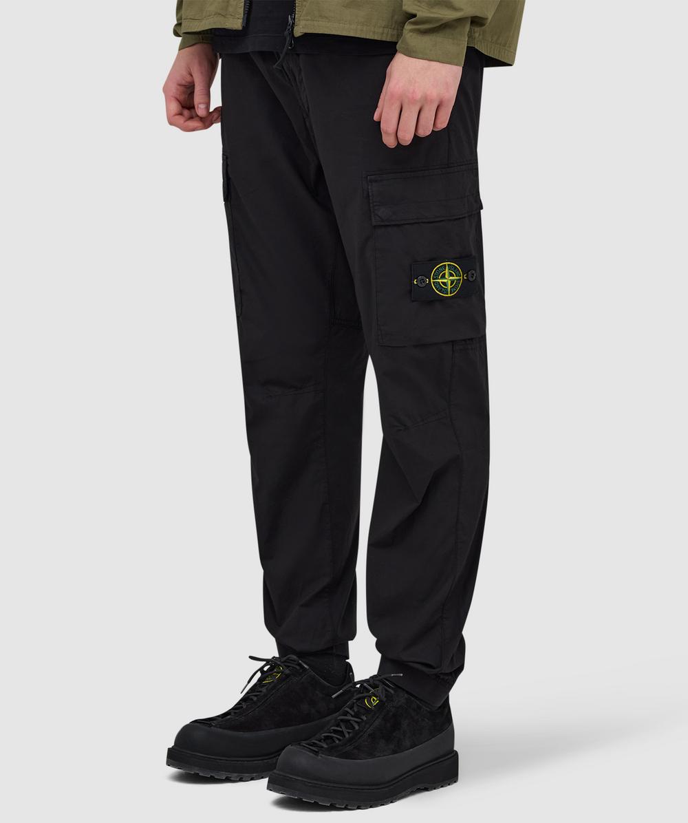 Stone Island Stretch tela 'paracdute' pant | BLACK | SEVENSTORE