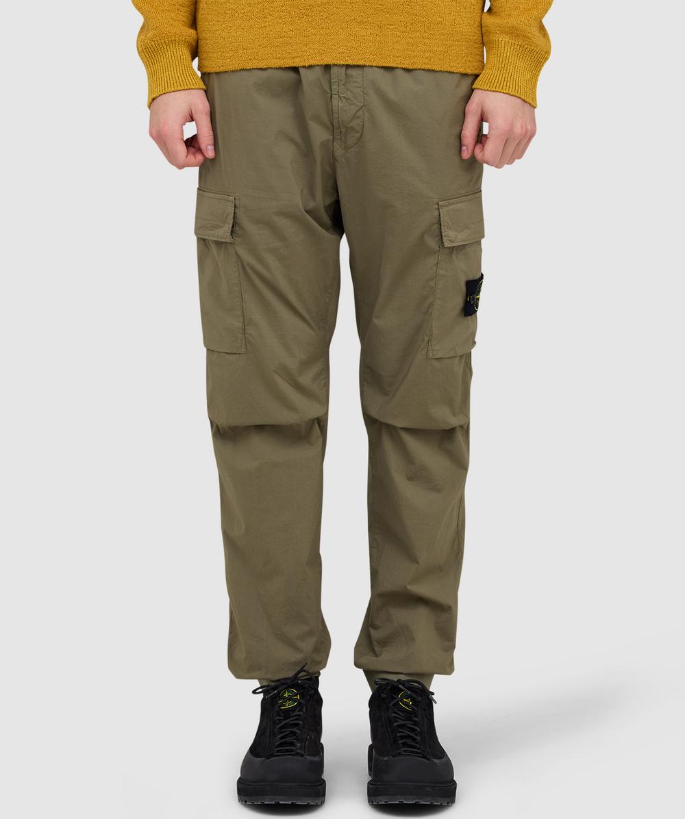 Stone Island Men's Green Stretch Tela �Paracdute� Pant (Military - 32) - Size 32