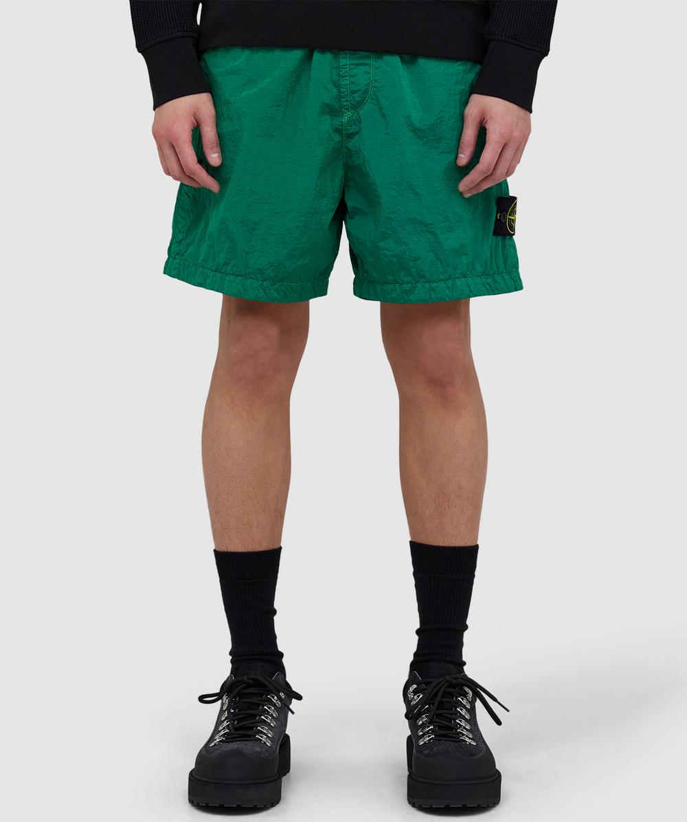 Stone Island Men's Green Nylon Metal In Econyl Bermuda Short (Malachite - 36) - Size 36