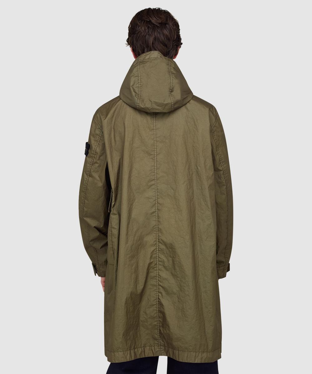 Stone Island Membrana 3L TC long parka jacket | MILITARY GREEN