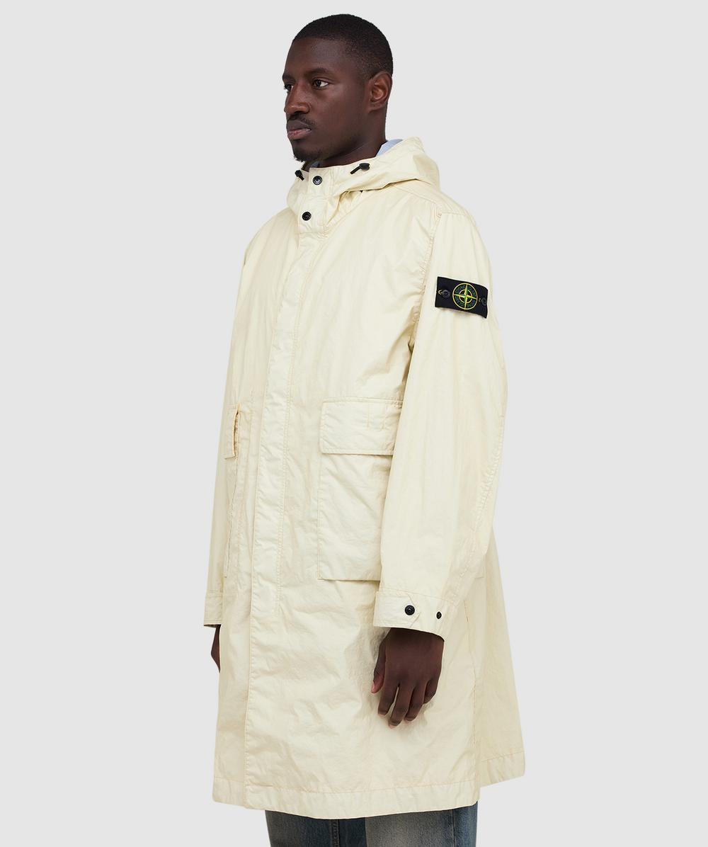 Stone Island Membrana 3L TC long parka jacket | IVORY | SEVENSTORE