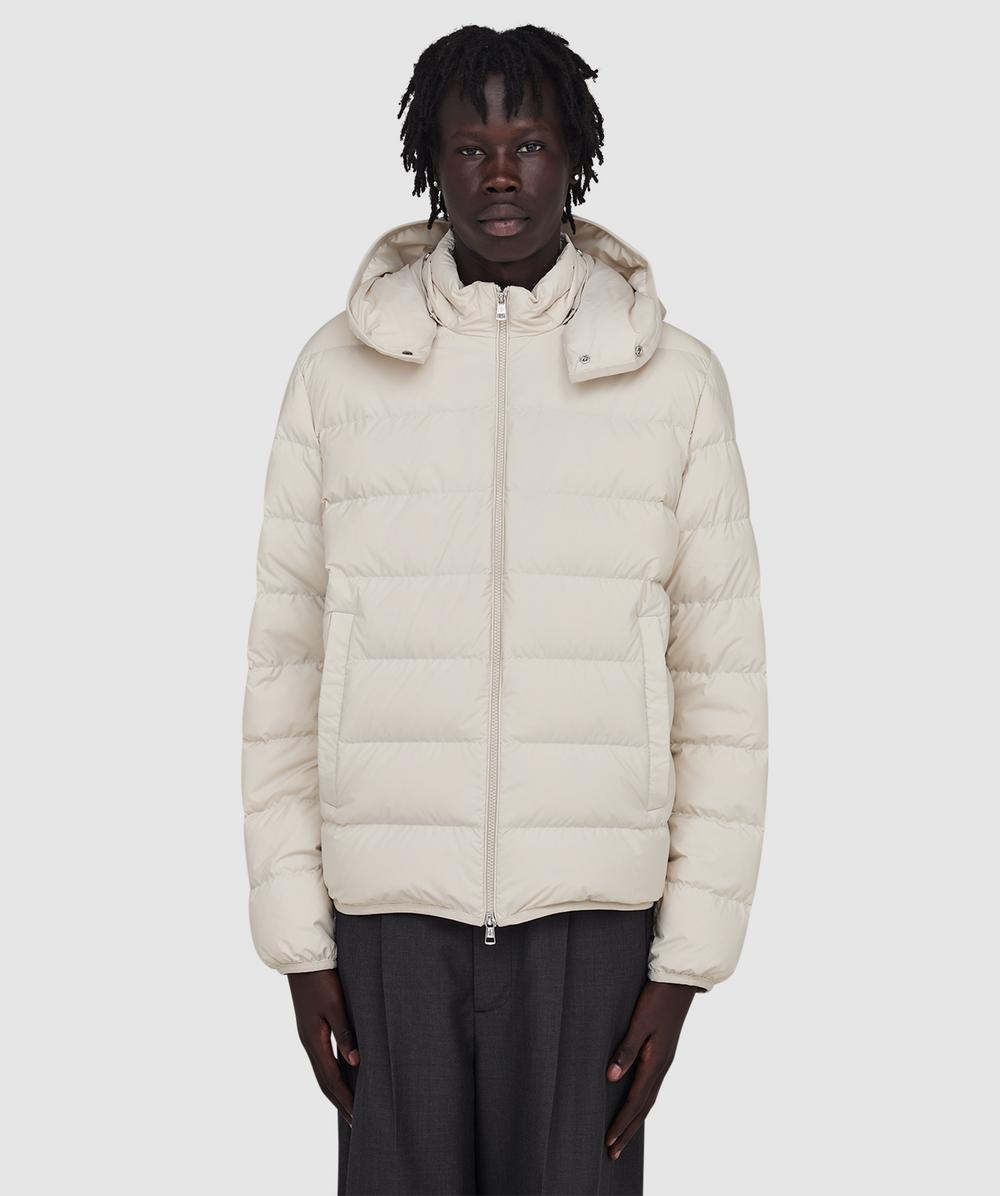 Moncler Men's White Montbrocq Hooded Down Jacket ( - 5) - Size 5