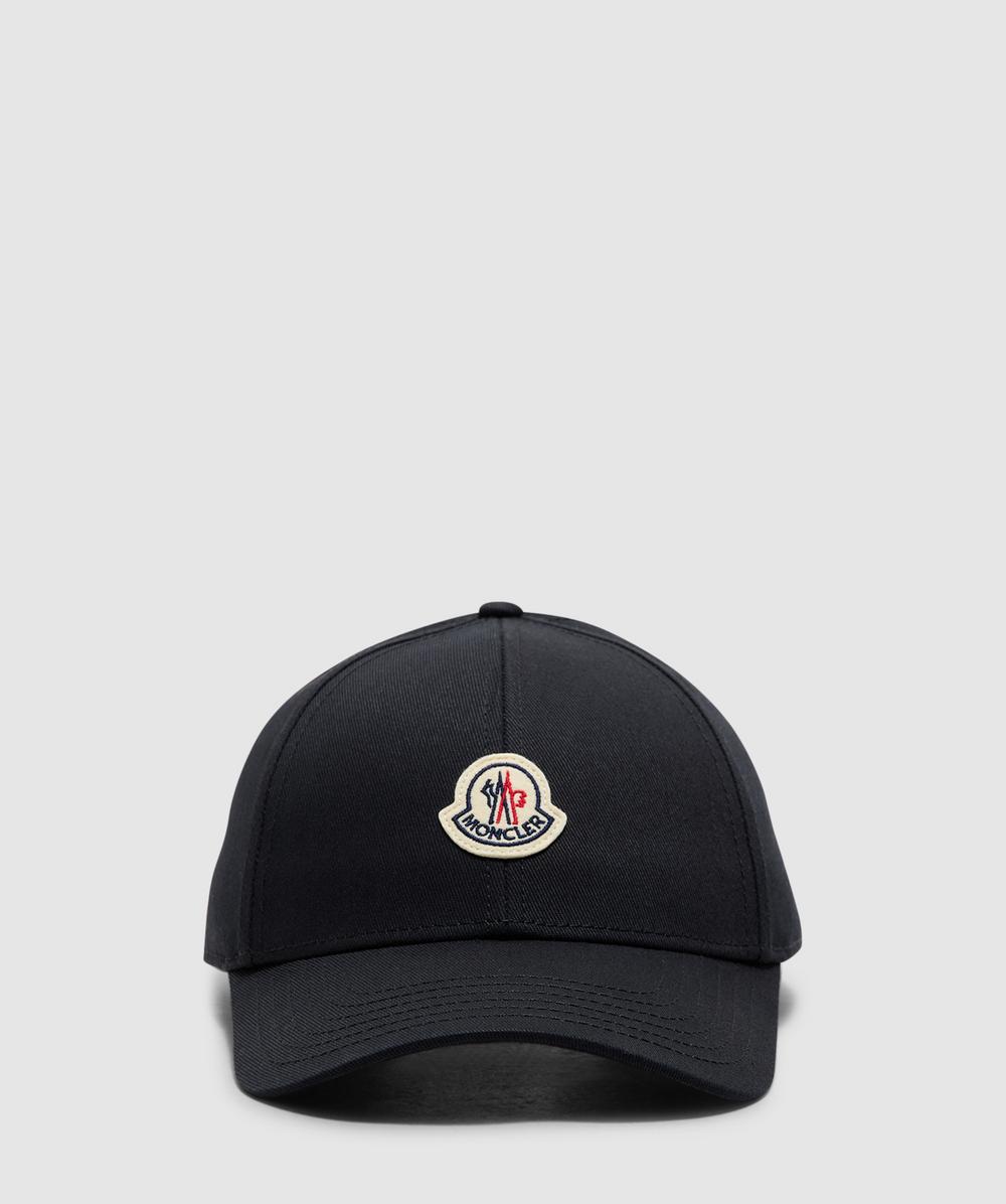 Moncler Classic Logo Cap In Black
