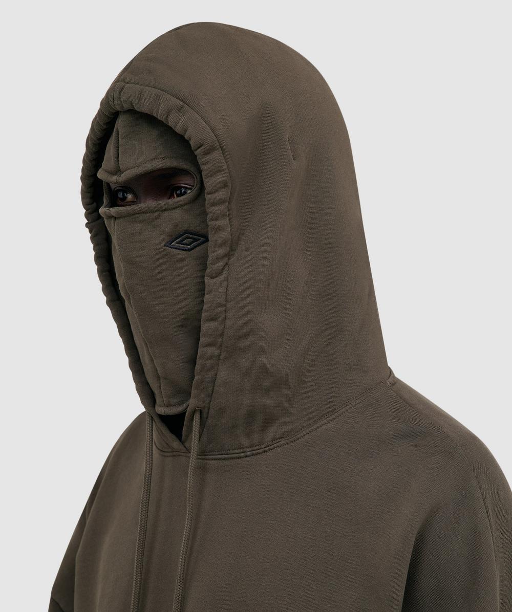 Umbro x Slam Jam OG logo mask hoodie | DARK OLIVE | SEVENSTORE