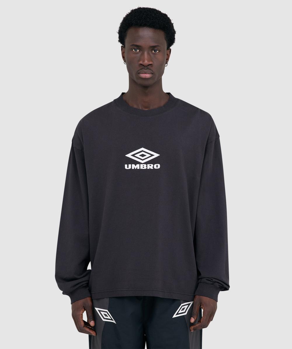 Umbro X Slam Jam Og Logo Long Sleeve T-shirt In Black