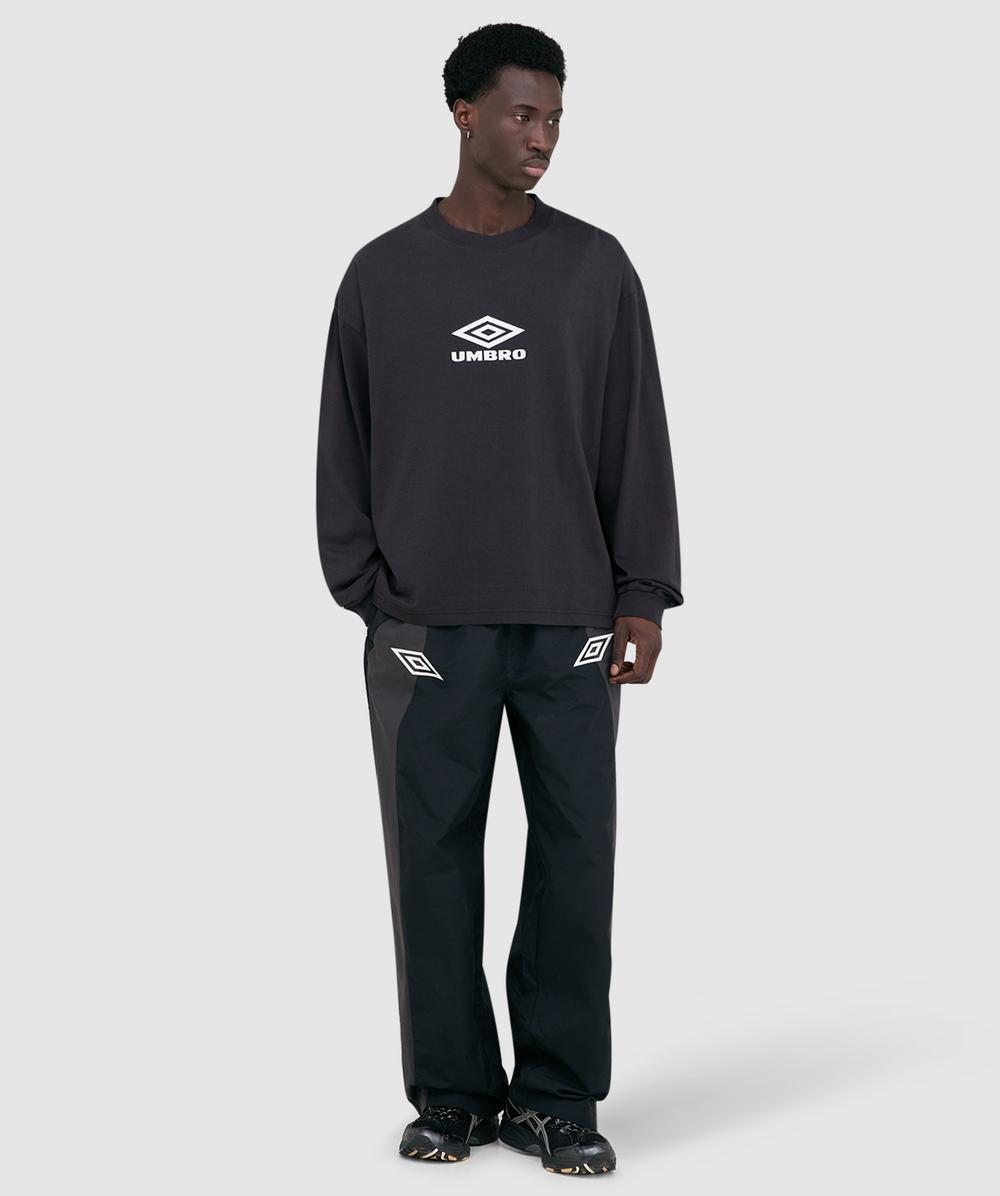Umbro x Slam Jam OG logo long sleeve t-shirt | WASHED BLACK/WHITE
