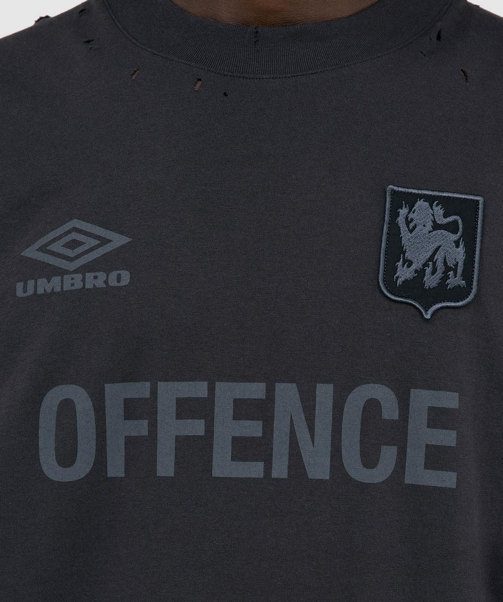 Umbro x Slam Jam Offence defence t-shirt | WASHED BLACK | SEVENSTORE
