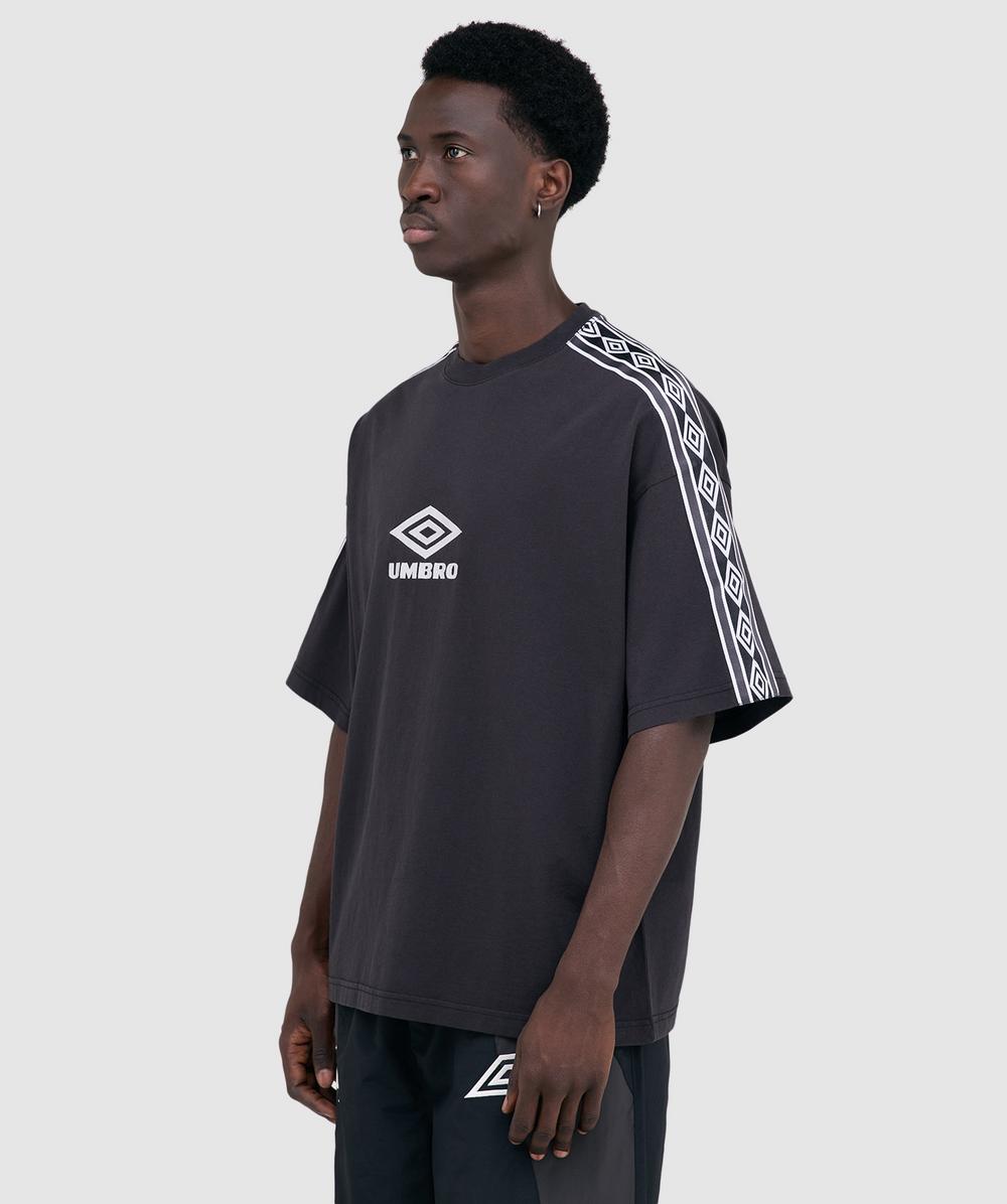 Umbro x Slam Jam Offence defence taped t-shirt | WASHED BLACK
