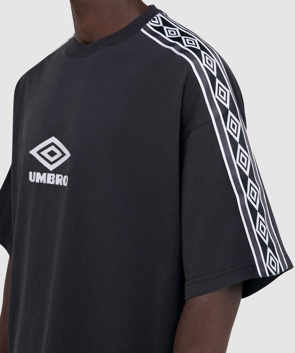 Umbro x Slam Jam Offence defence taped t-shirt | WASHED BLACK