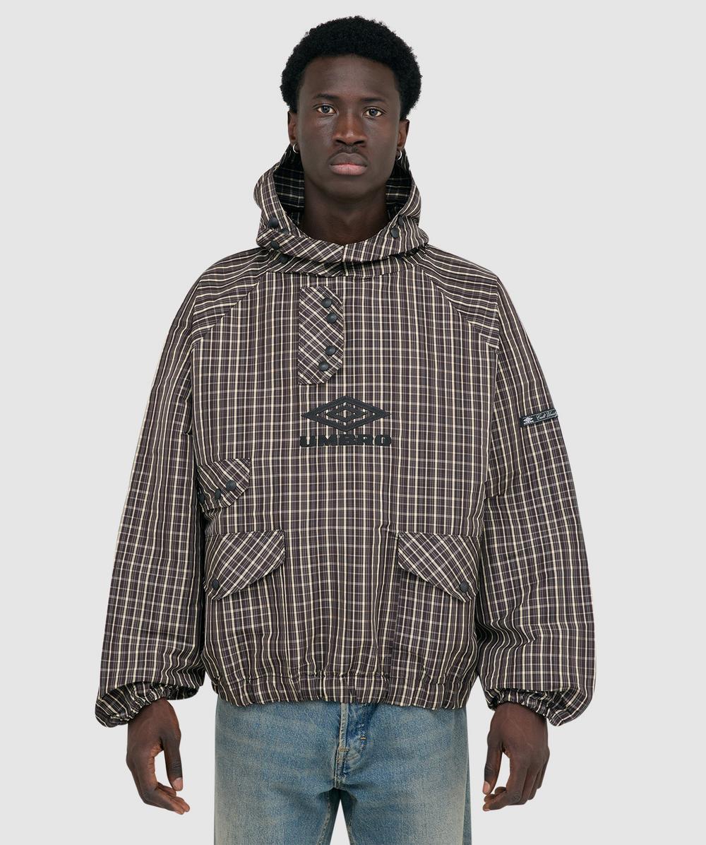 Umbro X Slam Jam Check Smock Anorak Jacket In Gray