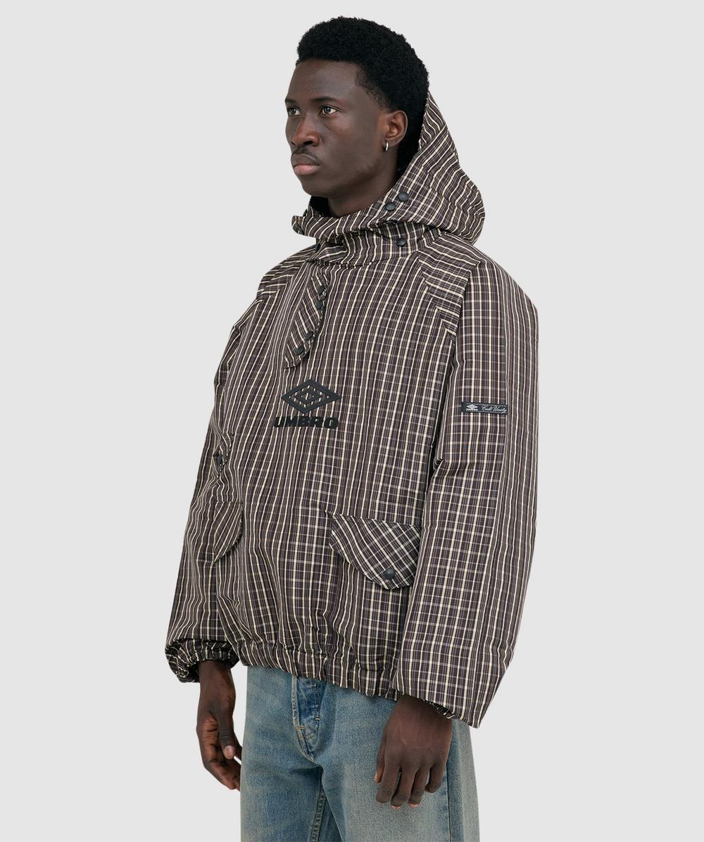 Umbro x Slam Jam Check smock anorak jacket | BEIGE/DARK BROWN