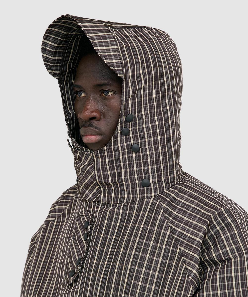 Umbro x Slam Jam Check smock anorak jacket | BEIGE/DARK BROWN