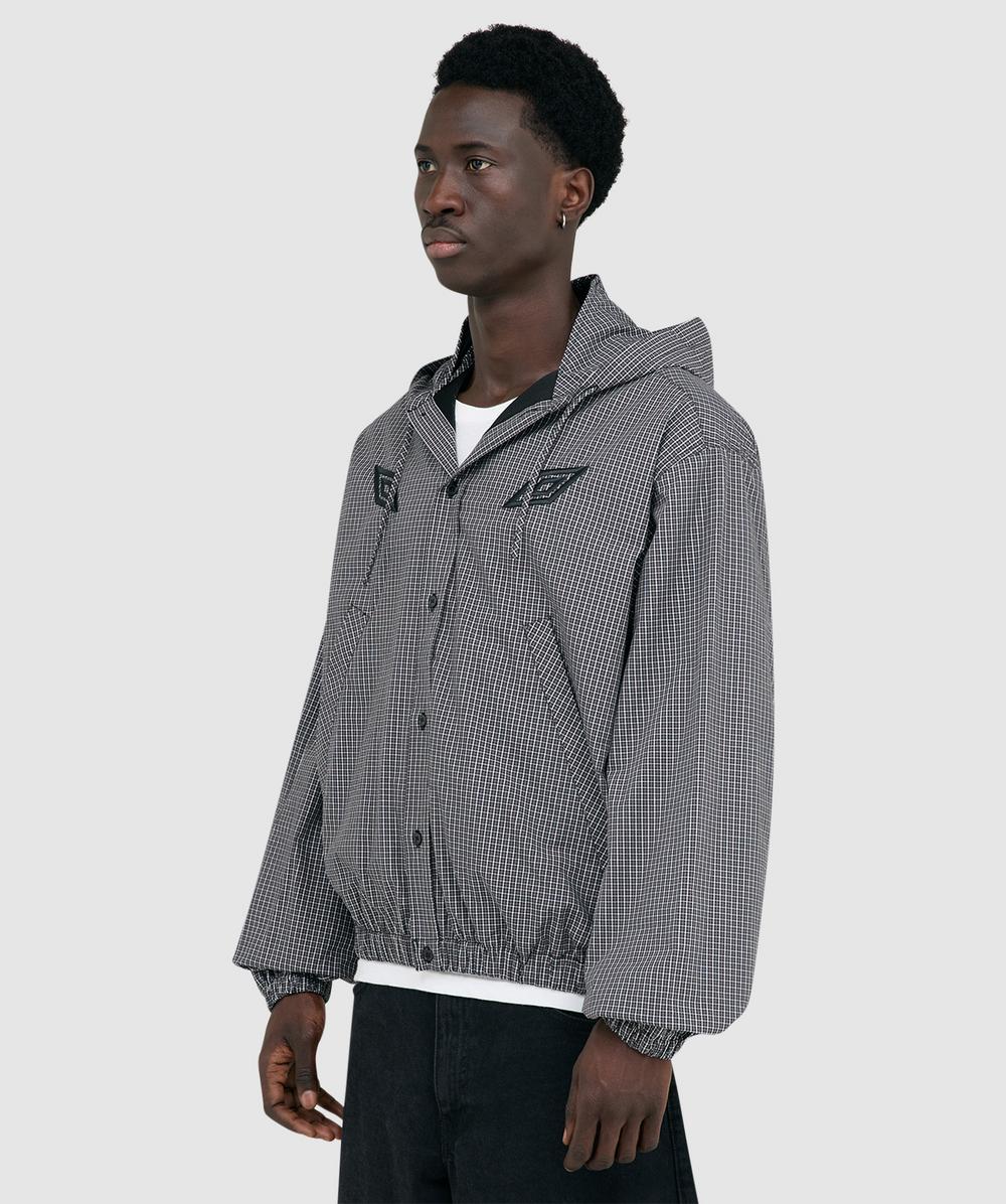 Umbro x Slam Jam Gingham masked jacket | COFFEE BROWN/WHITE/BLACK
