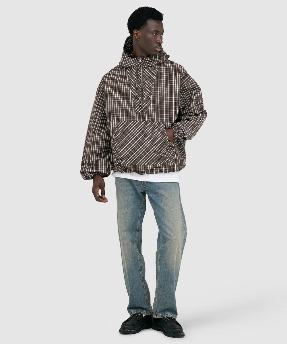 Umbro x Slam Jam checked mask anorak jacket | BEIGE/DARK BROWN