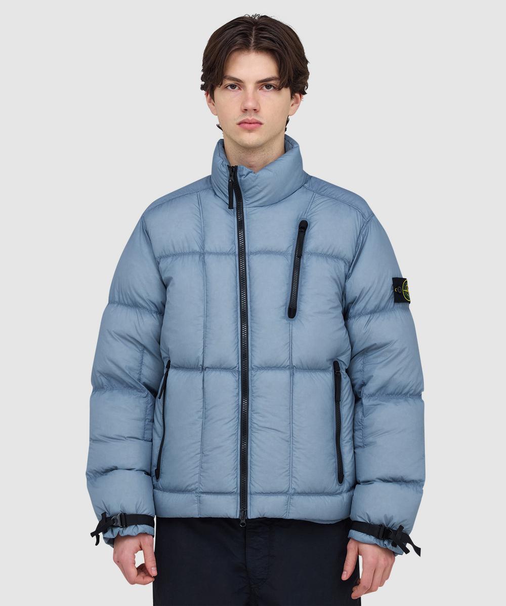 Stone Island Men's Blue Seam Faded Tela Down Jacket ( - Xl) - Size Xl