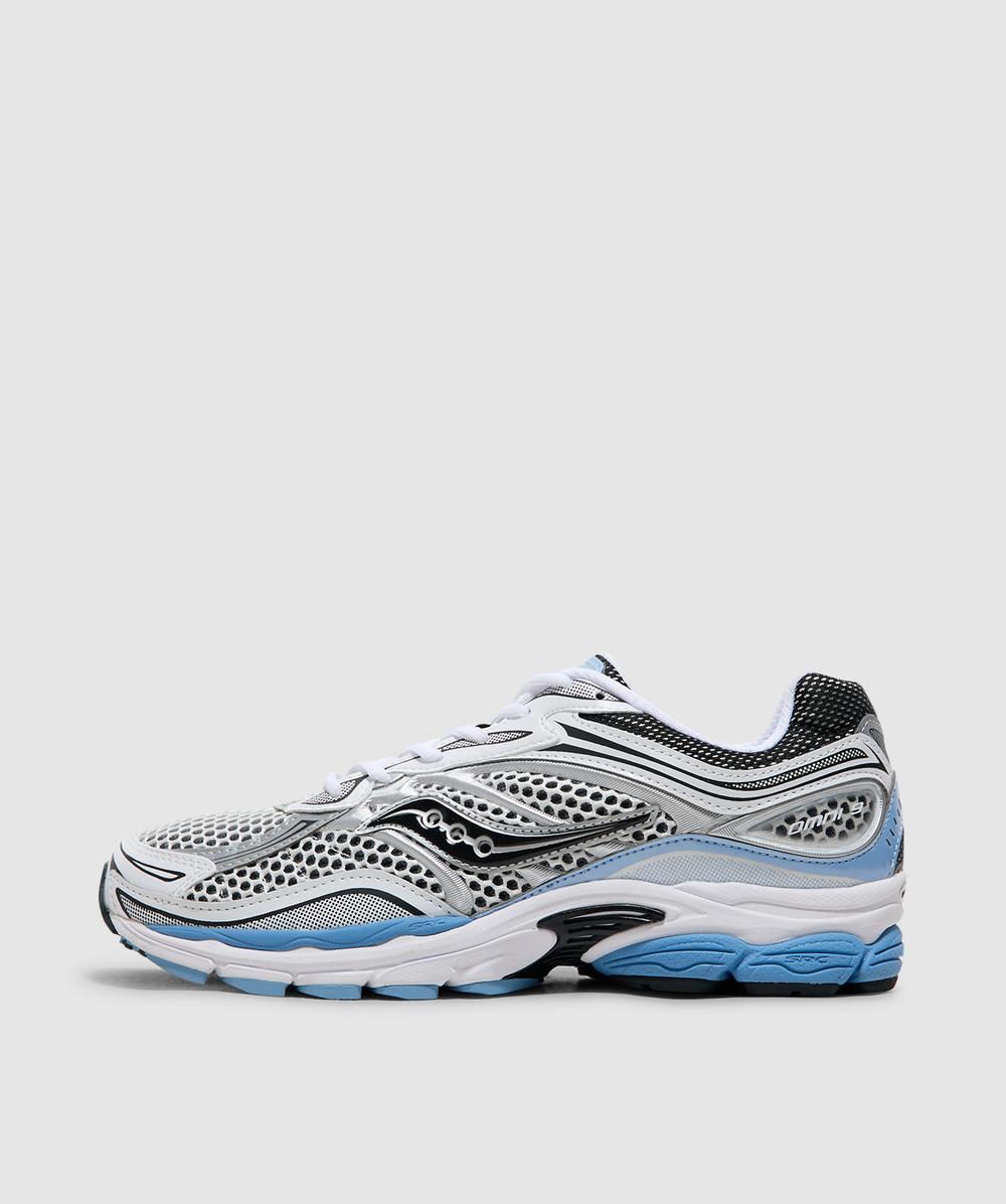 Saucony Progrid Omni 9 Sneaker (White/Silver/Blissful Blue - 10) - Size 10 - Men's