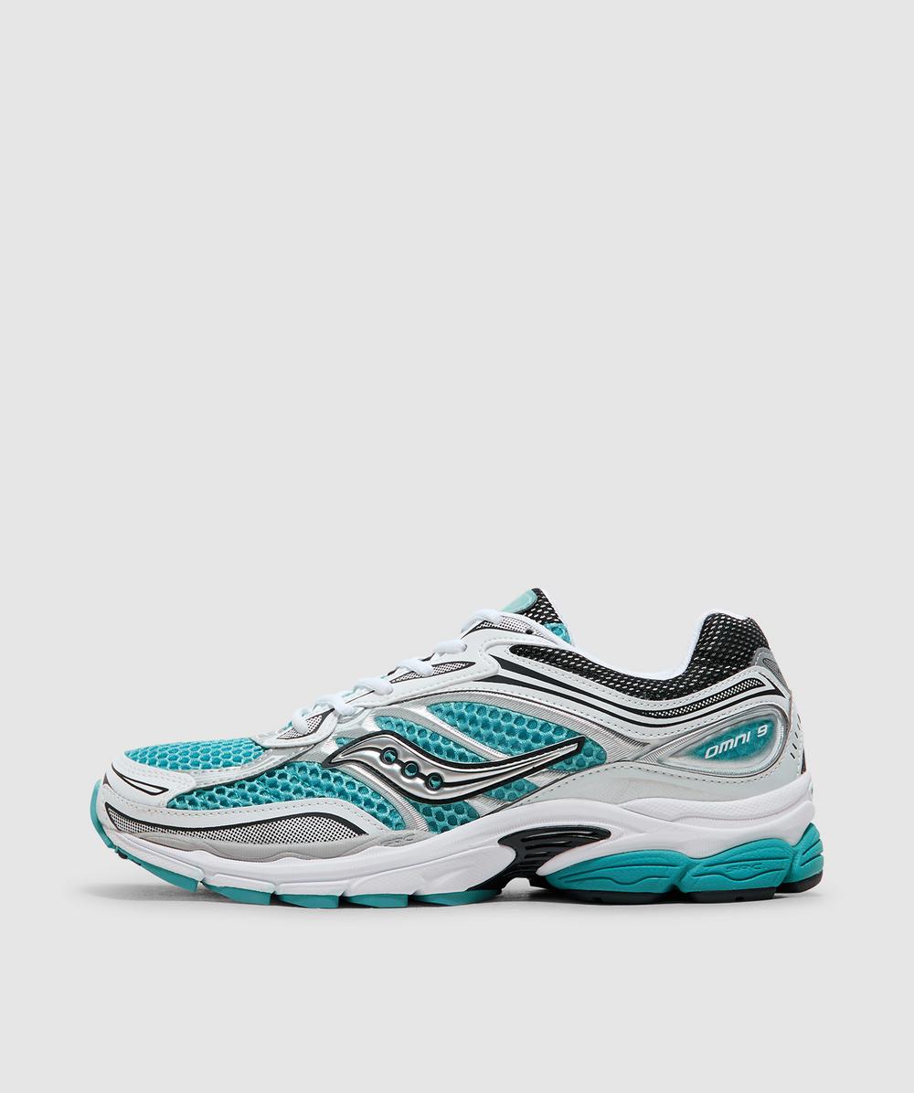 Saucony Men's Blue Progrid Omni 9 Sneaker (White/Tranquil /White - 6) - Size 6