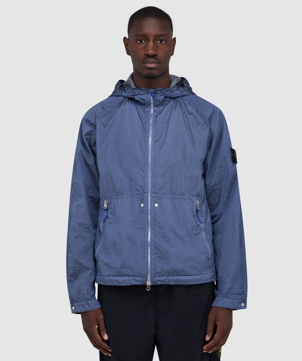 Stone Island Nylon Metal Watro-Tc Econyl Garment Dyed Jacket (Dark Blue - Xl) - Size XL, Male