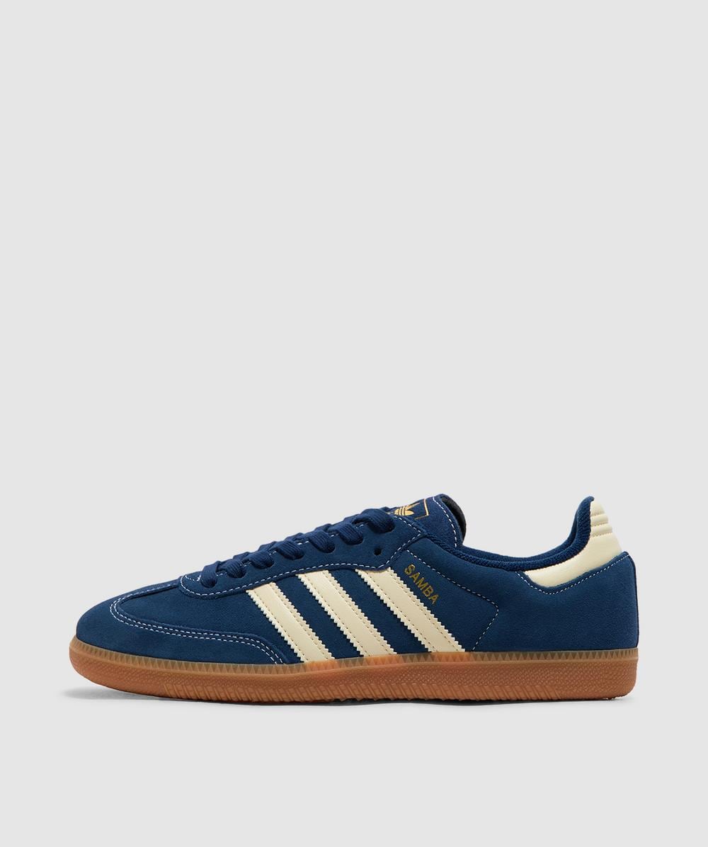 Adidas Men's Red Samba Og Sneaker (Night Indigo/Warm Vanilla/Gum 2 - 8) - Size 8