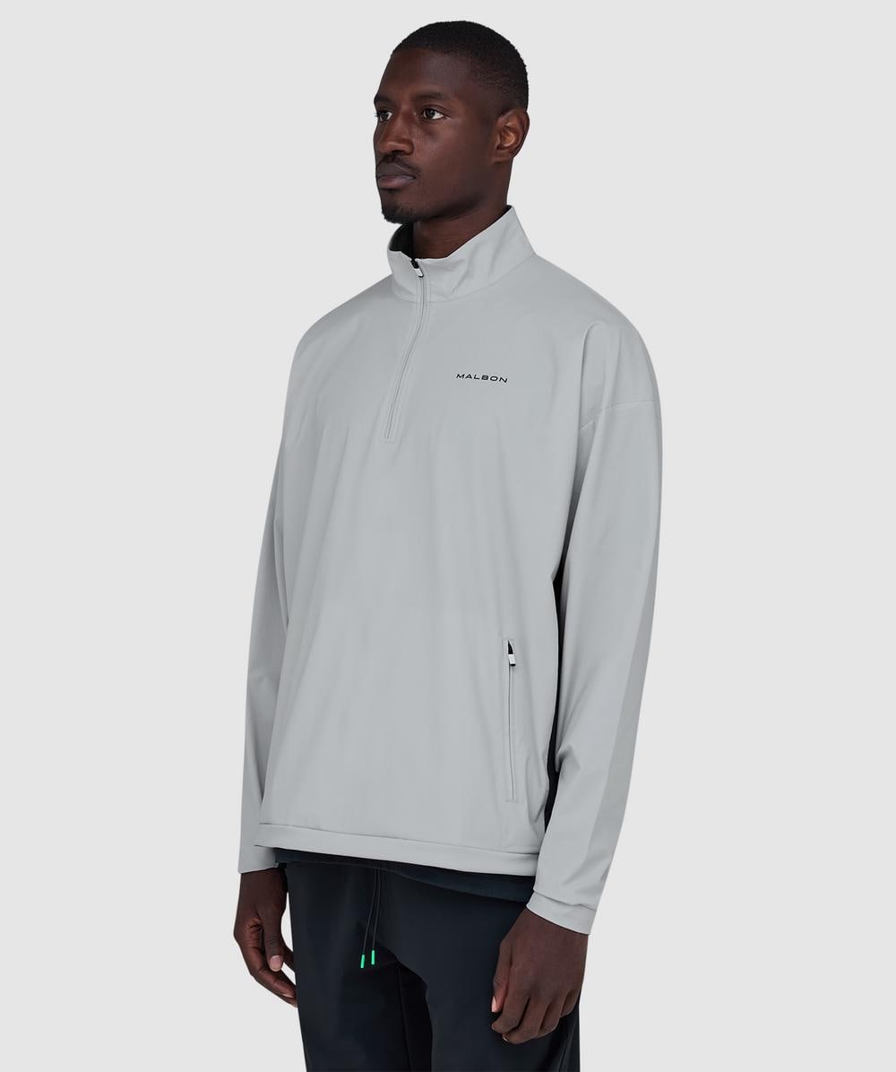Malbon Golf Malbon performance quarter zip shell sweater | SILVER